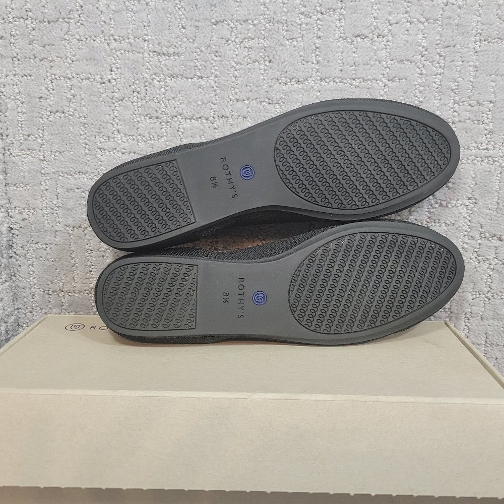 ROTHY’S Women's Size 8.5, 10.5 Black Solid Classic Round Toe Slip On Flat - Picture 8 of 12